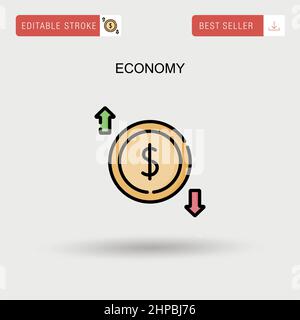 Icône vecteur simple économique. Illustration de Vecteur