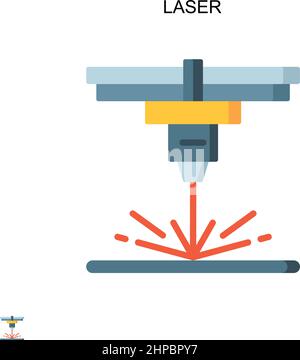 Icône de vecteur simple laser.Modèle de conception de symbole d'illustration pour élément d'interface utilisateur Web mobile. Illustration de Vecteur