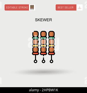 Icône de vecteur simple Skewer. Illustration de Vecteur