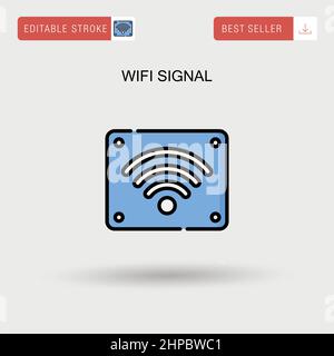 Icône de vecteur simple de signal Wi-Fi. Illustration de Vecteur