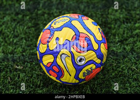 Ballon de match officiel Nike Flight Premier League à , le 2/20/2022. (Photo de Mark Cosgrove/News Images/Sipa USA) Banque D'Images