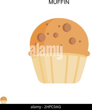 Icône de vecteur simple de muffin.Modèle de conception de symbole d'illustration pour élément d'interface utilisateur Web mobile. Illustration de Vecteur