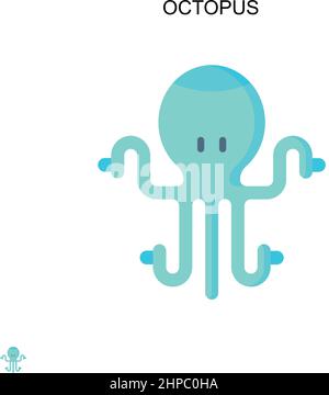 Icône de vecteur simple octopus.Modèle de conception de symbole d'illustration pour élément d'interface utilisateur Web mobile. Illustration de Vecteur