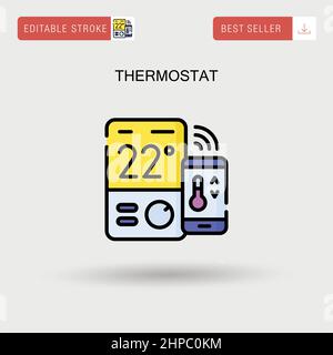 Icône de vecteur simple de thermostat. Illustration de Vecteur