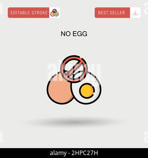 Pas d'icône de vecteur simple d'œuf. Illustration de Vecteur