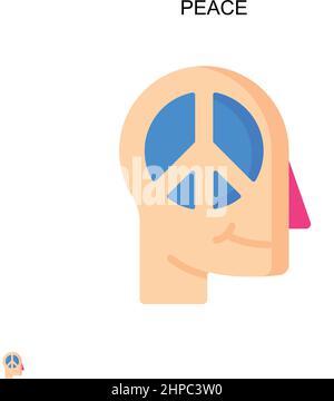 Icône de vecteur de paix simple.Modèle de conception de symbole d'illustration pour élément d'interface utilisateur Web mobile. Illustration de Vecteur