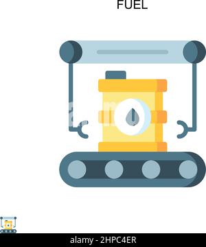 Icône vecteur simple de carburant.Modèle de conception de symbole d'illustration pour élément d'interface utilisateur Web mobile. Illustration de Vecteur