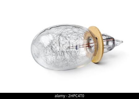 Une lampe de poche vintage pour des photos en noir et blanc isolées sur fond blanc Banque D'Images