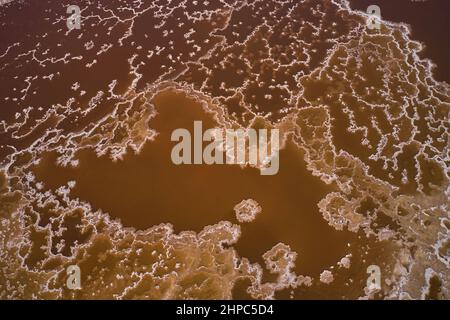 Motifs uniques de la mer Morte, Israël. Photographie aérienne Banque D'Images