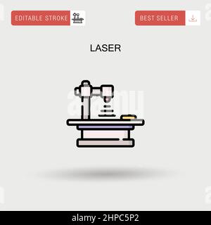 Icône de vecteur simple laser. Illustration de Vecteur