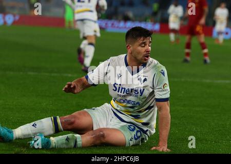 19 février 2022, Rome, Rome, Italie : Rome, Italie 19th février 2022: Giovanni Pablo Simeone de Hellas Verona FC lors de la série italienne Un match de football 202122 entre AS Roma et Hellas Verona FC au stade Olimpico (Credit image: © Raffaele Conti/Pacific Press via ZUMA Press Wire) Banque D'Images