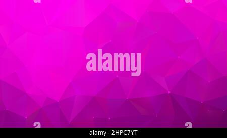 Fond de motif vectoriel polygonal rose et violet. Résumé plein cadre 3D triangulaire bas style poly dégradé arrière-plan en résolution 4K. Couleurs éclatantes Banque D'Images