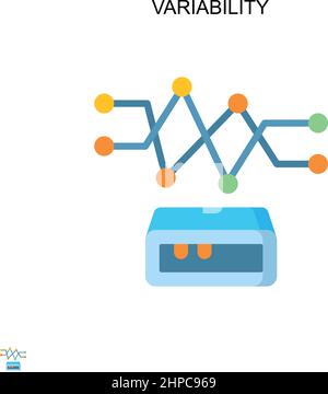 Icône de vecteur simple de variabilité. Modèle de conception de symbole d'illustration pour élément d'interface utilisateur Web mobile. Illustration de Vecteur