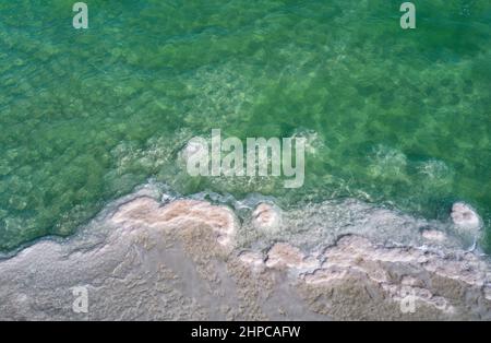 Motifs uniques de la mer Morte, Israël. Photographie aérienne Banque D'Images