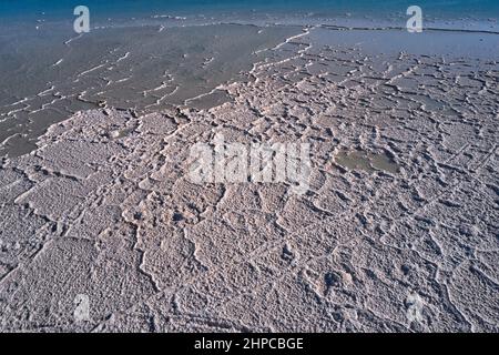 Motifs uniques de la mer Morte, Israël. Photographie aérienne Banque D'Images