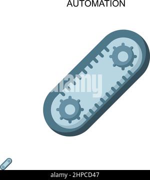 Icône de vecteur simple d'automatisation.Modèle de conception de symbole d'illustration pour élément d'interface utilisateur Web mobile. Illustration de Vecteur