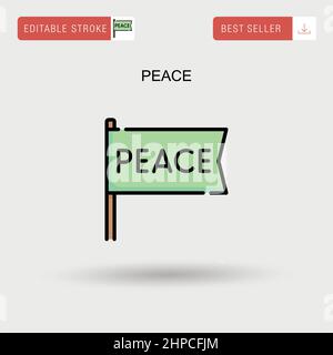 Icône de vecteur de paix simple. Illustration de Vecteur
