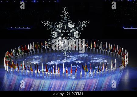 Pékin, Hebei, Chine. 20th févr. 2022. La cérémonie de clôture des Jeux Olympiques d'hiver de 2022 à Beijing au stade national de Beijing. (Image de crédit : © David G. McIntyre/ZUMA Press Wire) Banque D'Images