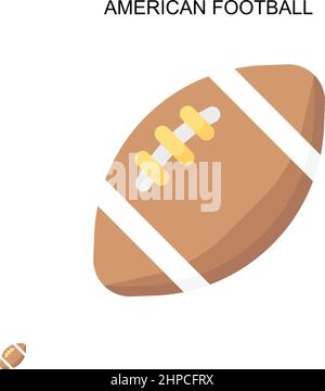 Icône de vecteur simple de football américain.Modèle de conception de symbole d'illustration pour élément d'interface utilisateur Web mobile. Illustration de Vecteur