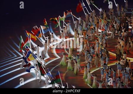 Pékin, Hebei, Chine. 20th févr. 2022. La cérémonie de clôture des Jeux Olympiques d'hiver de 2022 à Beijing au stade national de Beijing. (Image de crédit : © David G. McIntyre/ZUMA Press Wire) Banque D'Images