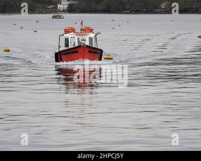 Ferry pour passagers de Polruan en provenance de Fowey, Cornwall, Royaume-Uni Banque D'Images