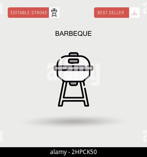 Icône de vecteur simple barbecue. Illustration de Vecteur