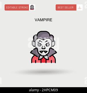 Vampire simple vecteur icône. Illustration de Vecteur