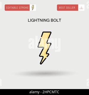 Icône de vecteur simple Lightning Bolt. Illustration de Vecteur