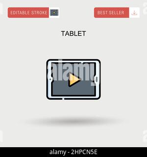 Icône de vecteur simple de la tablette. Illustration de Vecteur
