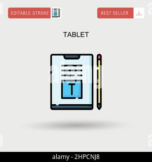 Icône de vecteur simple de la tablette. Illustration de Vecteur