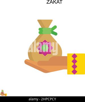 Icône de vecteur simple zakat.Modèle de conception de symbole d'illustration pour élément d'interface utilisateur Web mobile. Illustration de Vecteur