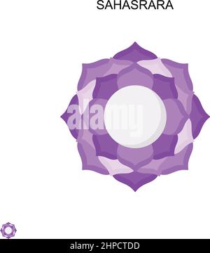 Sahasrara simple vecteur icône. Modèle de conception de symbole d'illustration pour élément d'interface utilisateur Web mobile. Illustration de Vecteur