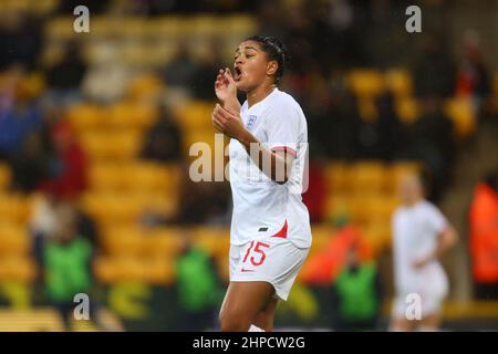 Norforlk, Angleterre; 20th février 2022 ; Carrow Road, Norwich, Norforlk, Angleterre; Arnold Clark Womens International football Angleterre / Espagne: Jess carter d'Angleterre Banque D'Images