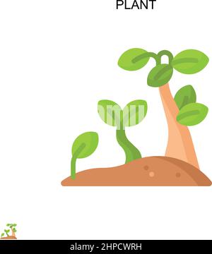 Icône vecteur simple plante.Modèle de conception de symbole d'illustration pour élément d'interface utilisateur Web mobile. Illustration de Vecteur