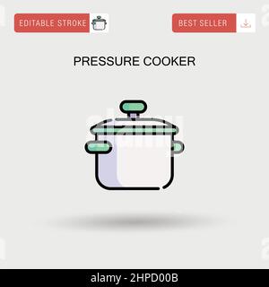 Icône de vecteur simple pour cuisinière à pression. Illustration de Vecteur