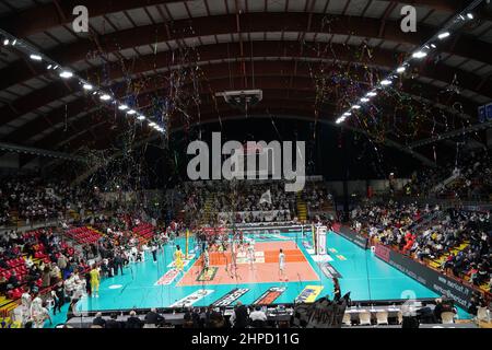 Pérouse, Italie. 20th février 2022. Palabarton pérouse pendant Sir Safety Conad Pérouse vs Kione Padova, Volleyball Italien Serie A Men SuperLeague Championship Championship à Pérouse, Italie, février 20 2022 crédit: Independent photo Agency/Alay Live News Banque D'Images