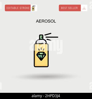 Icône de vecteur simple d'aérosol. Illustration de Vecteur