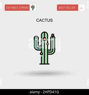 Icône de vecteur simple Cactus. Illustration de Vecteur