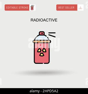 Icône de vecteur simple radioactif. Illustration de Vecteur