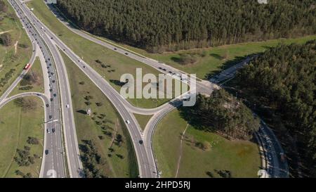 Autoroute intersection Interchange Crossing Road Banque D'Images