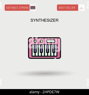 Icône de vecteur simple du synthétiseur. Illustration de Vecteur