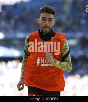 Sabadell, Barcelone, Espagne. 20th févr. 2022. Barcelone Espagne 20.02.2022 munir El Haddadi (Sevilla FC) regarde pendant la Liga Santander entre Espanyol et Sevilla FC au stade RCDE le 20 février 2022 à Barcelone. (Image de crédit : © Xavi Urgeles/ZUMA Press Wire) Banque D'Images