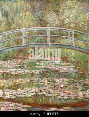 Titre: Pont sur un étang de lilas Créateur: Claude Monet Date: 1899 Dimensions: 92,7 x 73,7 cm Moyen: Huile sur toile lieu: Le Metropolitan Museum of Art Banque D'Images
