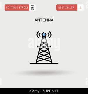 Icône de vecteur simple d'antenne. Illustration de Vecteur