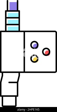 illustration vectorielle de l'icône de couleur laser fractionnelle Illustration de Vecteur