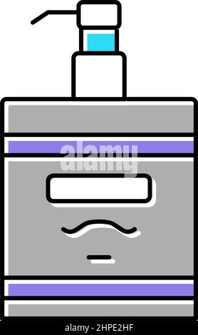 illustration vectorielle de l'icône de couleur lotion après-rasage Illustration de Vecteur