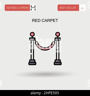 Icône de vecteur simple tapis rouge. Illustration de Vecteur
