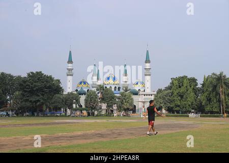 Tuban, Indonésie - 25 janvier 2022 : la Grande Mosquée de Tuban (Masjid Agung) Banque D'Images