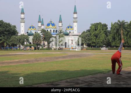 Tuban, Indonésie - 25 janvier 2022 : la Grande Mosquée de Tuban (Masjid Agung) Banque D'Images