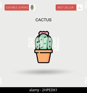 Icône de vecteur simple Cactus. Illustration de Vecteur